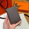 Hermes MC² Euclide Card Holder Handmade In Epsom Calfskin Leather 8F Girs Etain