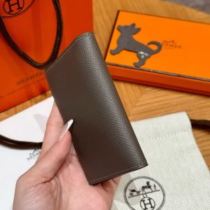 Hermes MC² Euclide Card Holder Handmade In Epsom Calfskin Leather 8F Girs Etain - Image 13