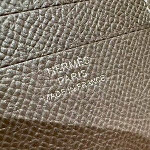 Hermes MC² Euclide Card Holder Handmade In Epsom Calfskin Leather 8F Girs Etain - Image 4