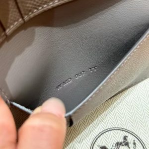 Hermes MC² Euclide Card Holder Handmade In Epsom Calfskin Leather 8F Girs Etain - Image 3