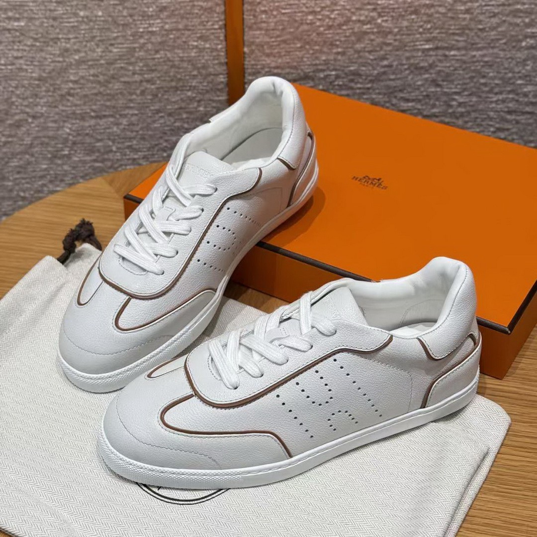 Hermes Match Sneaker Blanc Naturel H261000Z 91350 - Image 17