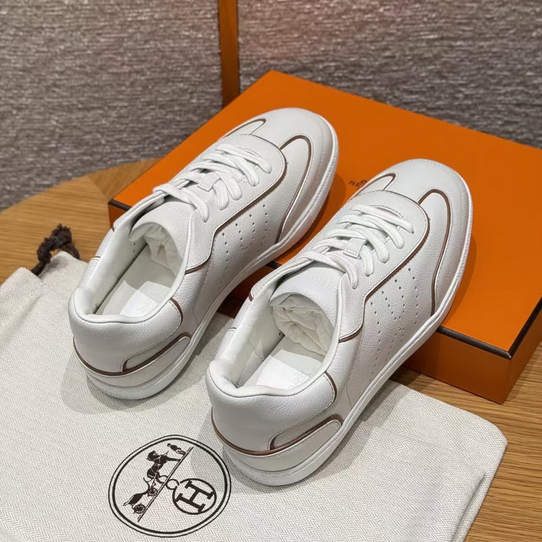 Hermes Match Sneaker Blanc Naturel H261000Z 91350 - Image 16