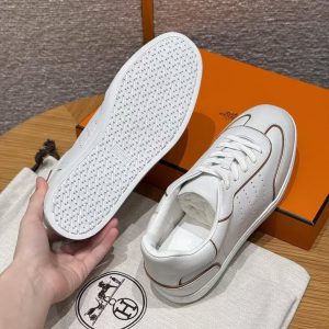 Hermes Match Sneaker Blanc Naturel H261000Z 91350 - Image 13