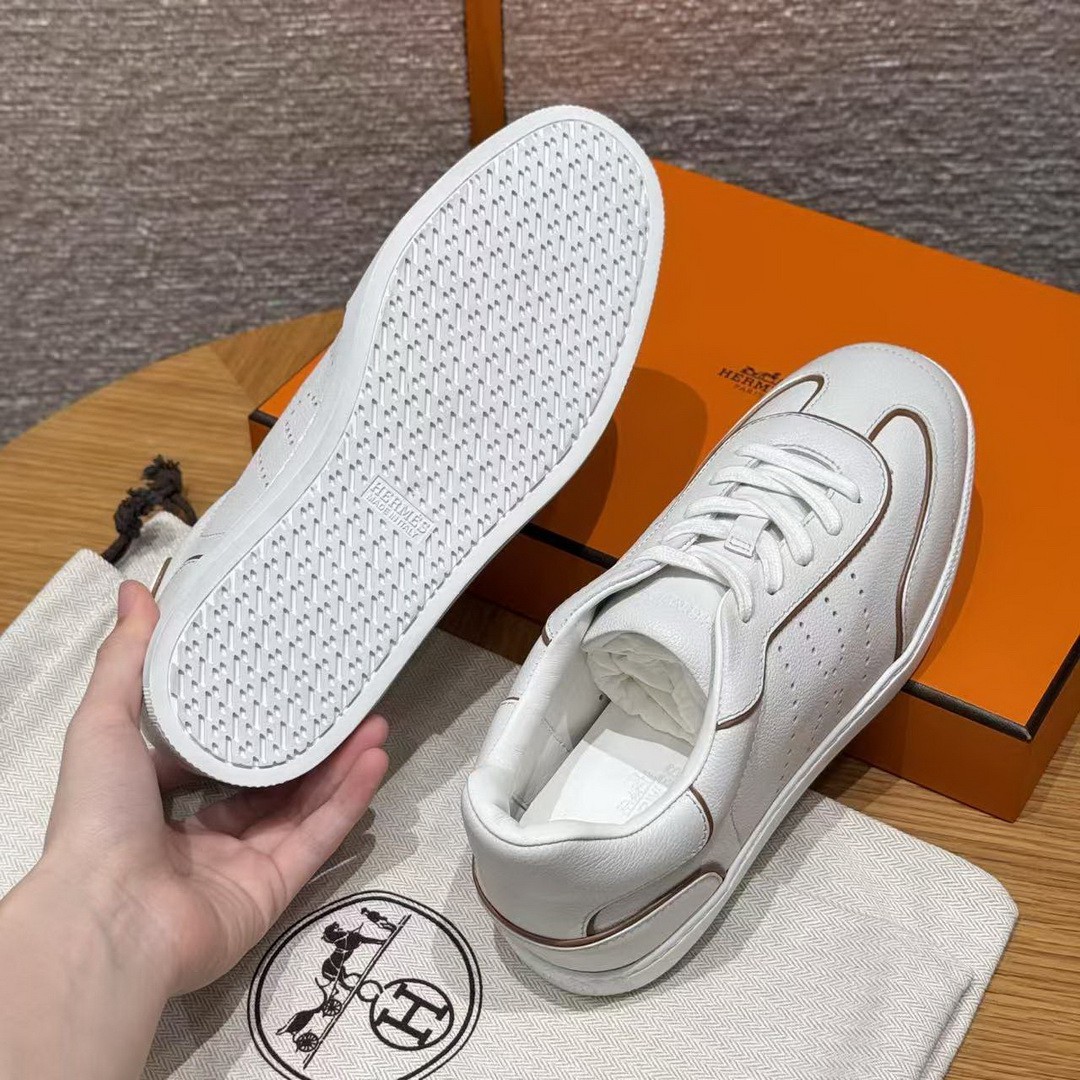 Hermes Match Sneaker Blanc Naturel H261000Z 91350 - Image 13