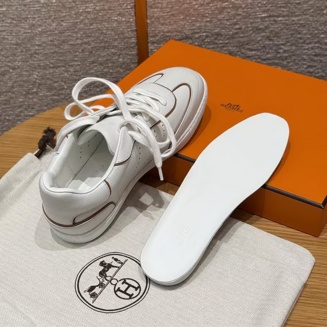 Hermes Match Sneaker Blanc Naturel H261000Z 91350 - Image 9
