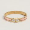 Hermes Mini Clic Chaine d'Ancre Bracelet Plain Enamel Yellow Gold Rose Candeur H209000F 1ZPM