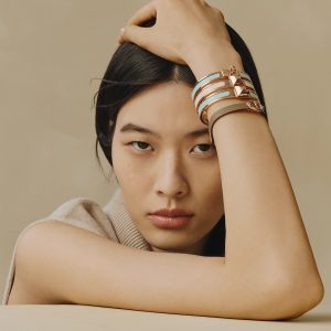 Hermes Mini Clic Kelly Bracelet Plain Enamel Rose Gold Mint H200004FO5TGM - Image 3