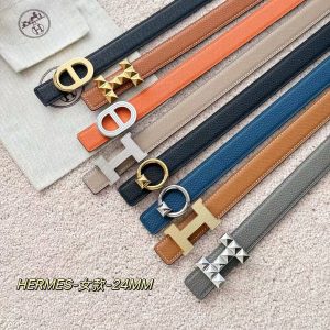 Alternative view of Hermes Mini Constance Belt Buckle & Reversible Leather Strap 24 mm Swift and Epsom Calfskin Noir Noir