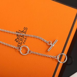 Hermes Mini Maillon Pendant Necklace Rose Gold H100053FOD2 - Image 8