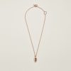 Hermes Mini Maillon Pendant Necklace Rose Gold H100053FOD2