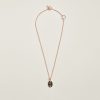 Hermes Mini Maillon Pendant Necklace Rose Gold Noir H100053FO03