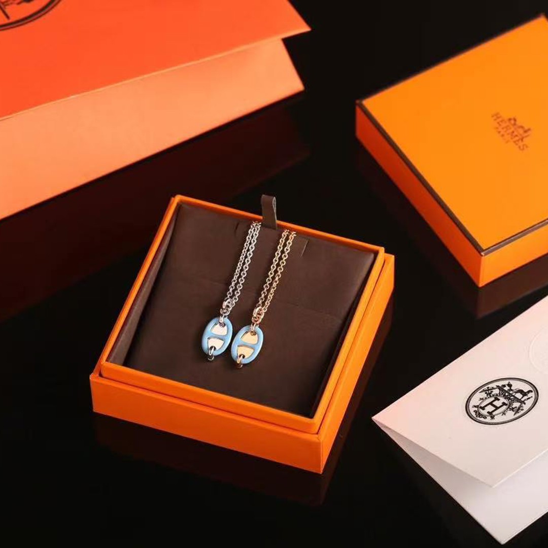 Hermes Mini Maillon Pendant Necklace Silver H100053FPC5 - Image 2