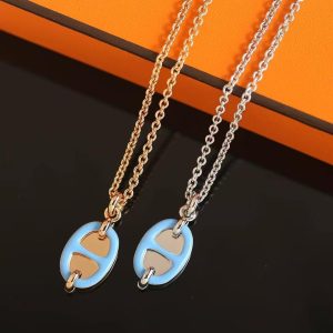 Hermes Mini Maillon Pendant Necklace Silver H100053FPC5 - Image 10