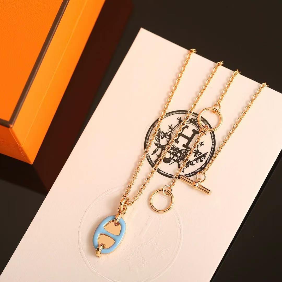 Hermes Mini Maillon Pendant Necklace Silver H100053FPC5 - Image 7