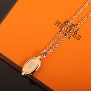 Hermes Mini Maillon Pendant Necklace Silver H100053FPC5 - Image 6