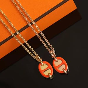 Hermes Mini Maillon Pendant Necklace Yellow Gold H100053FED1 - Image 10