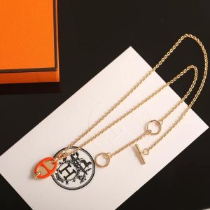 Hermes Mini Maillon Pendant Necklace Yellow Gold H100053FED1 - Image 7
