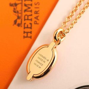 Hermes Mini Maillon Pendant Necklace Yellow Gold H100053FED1 - Image 5