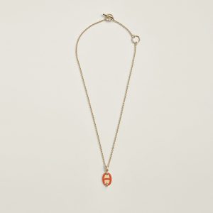 Hermes Mini Maillon Pendant Necklace Yellow Gold H100053FED1