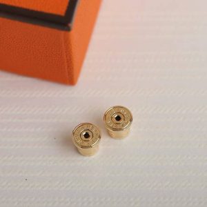Hermes Mini Pop H Earrings Lacquered Metal Rose Gold Blanc H608002FO49 - Image 11