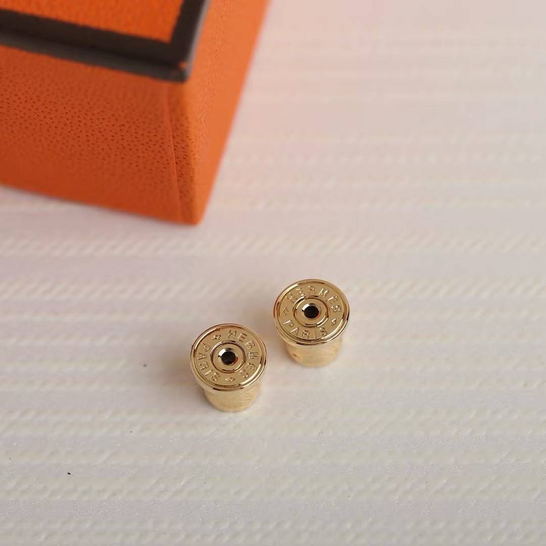 Hermes Mini Pop H Earrings Lacquered Metal Rose Gold Blanc H608002FO49 - Image 11