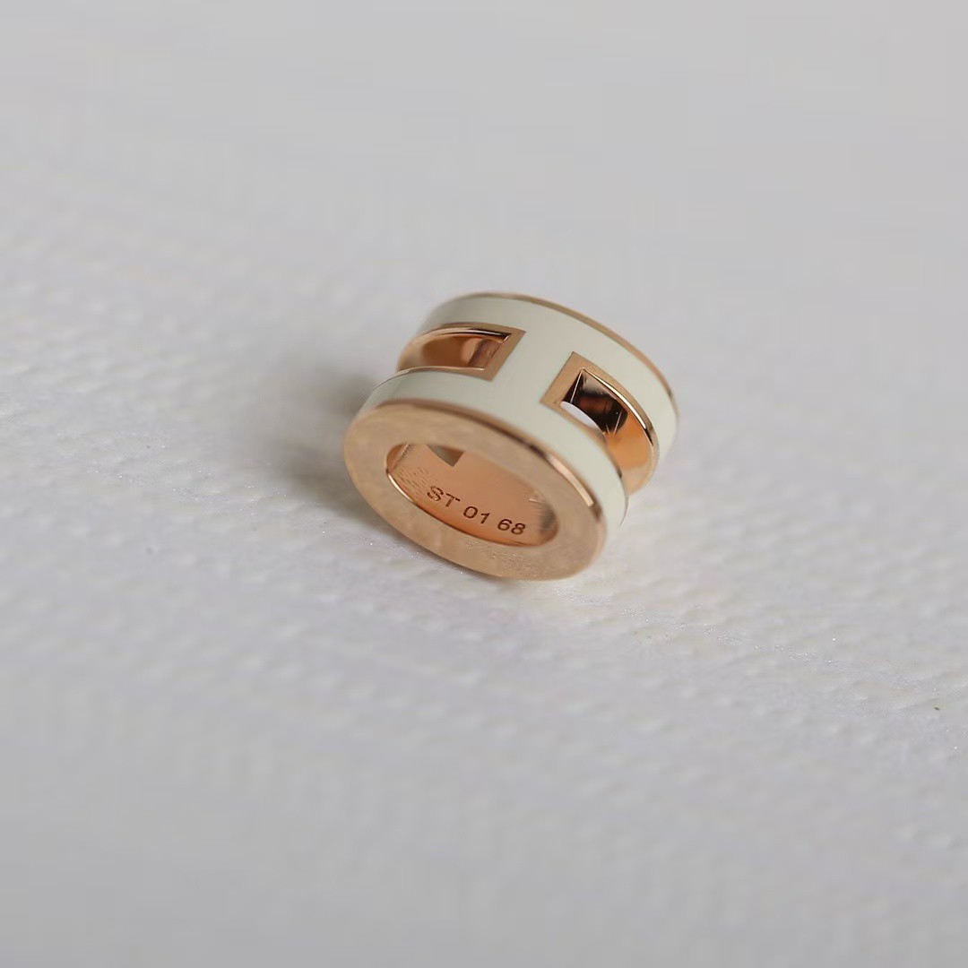 Hermes Mini Pop H Pendant Necklace Rose Gold Blanc H147992FO49 - Image 4