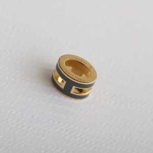 Hermes Mini Pop H Pendant Necklace Rose Gold Noir H147992FO03 - Image 5