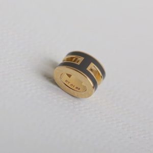 Hermes Mini Pop H Pendant Necklace Rose Gold Noir H147992FO03 - Image 4