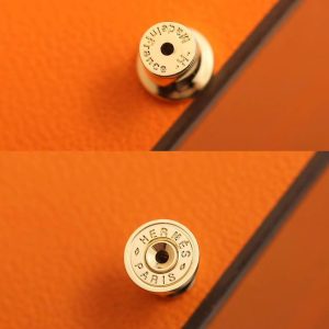 Hermes Mini Pop H Rocabar Earrings Lacquered Metal Rose Gold Système H100065FOB2 - Image 5