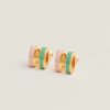 Hermes Mini Pop H Rocabar Earrings Lacquered Metal Yellow Gold Malabar H100065F B5