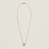 Hermes Mini Pop H Rocabar Pendant Necklace Rose Gold Beauté H100066FOB4