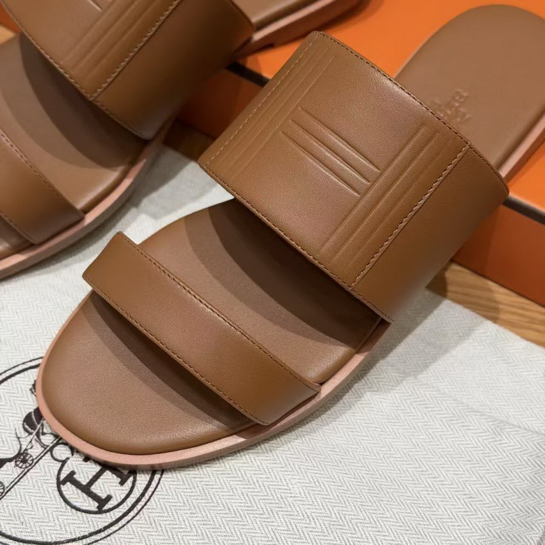 Hermes Mona Sandal Women Swift Calfskin Naturel H261092Z A3355 - Image 7