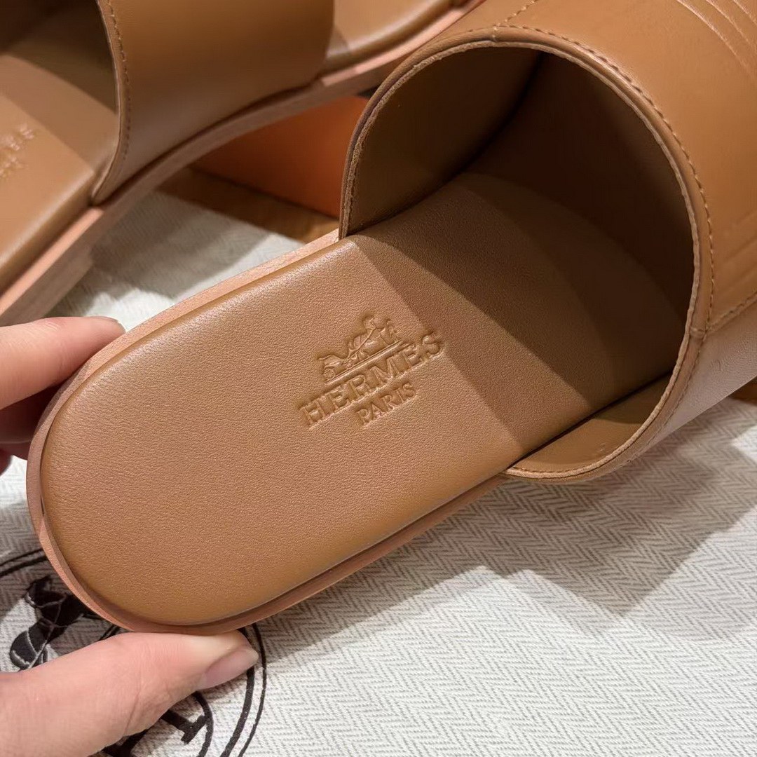 Hermes Mona Sandal Women Swift Calfskin Naturel H261092Z A3355 - Image 6