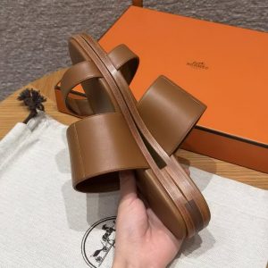 Hermes Mona Sandal Women Swift Calfskin Naturel H261092Z A3355 - Image 4