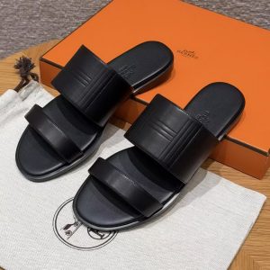 Alternative view of Hermes Mona Sandal Women Swift Calfskin Noir H261092Z 02360