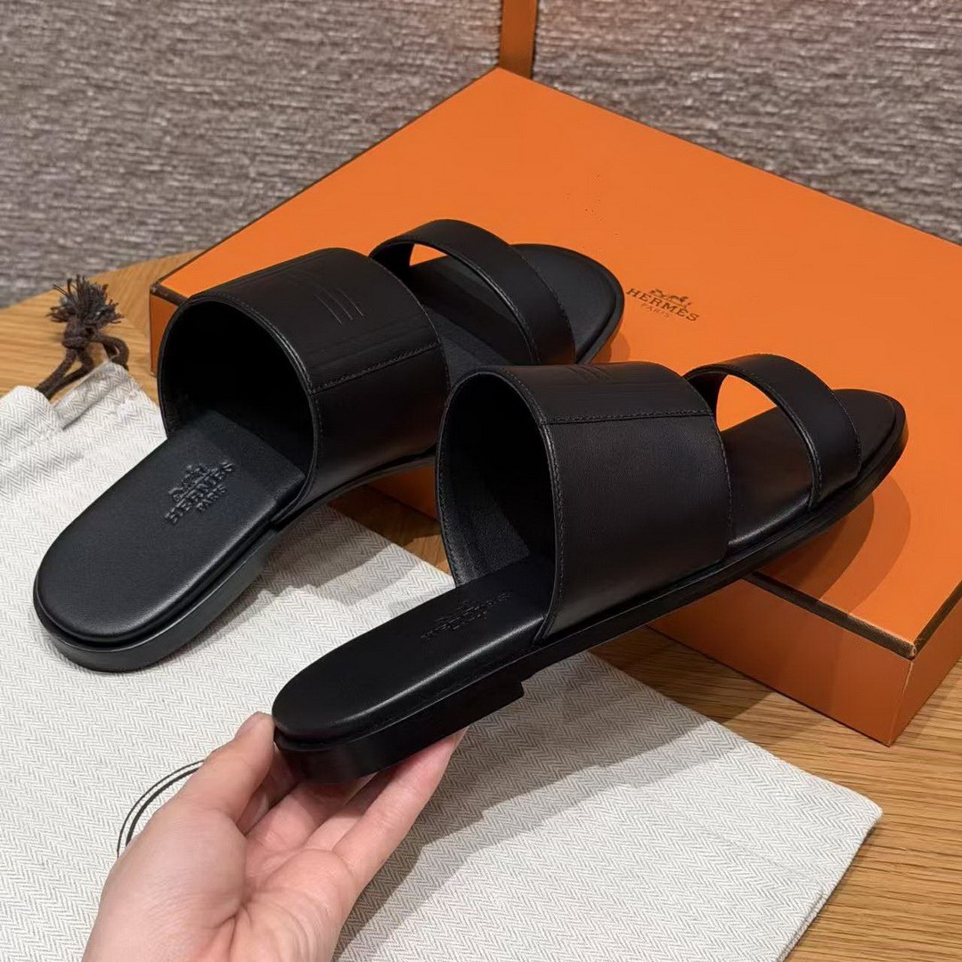 Hermes Mona Sandal Women Swift Calfskin Noir H261092Z 02360 - Image 13