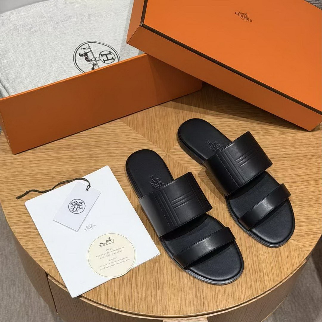Hermes Mona Sandal Women Swift Calfskin Noir H261092Z 02360 - Image 9