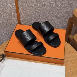 Hermes Mona Sandal Women Swift Calfskin Noir H261092Z 02360 - Image 8