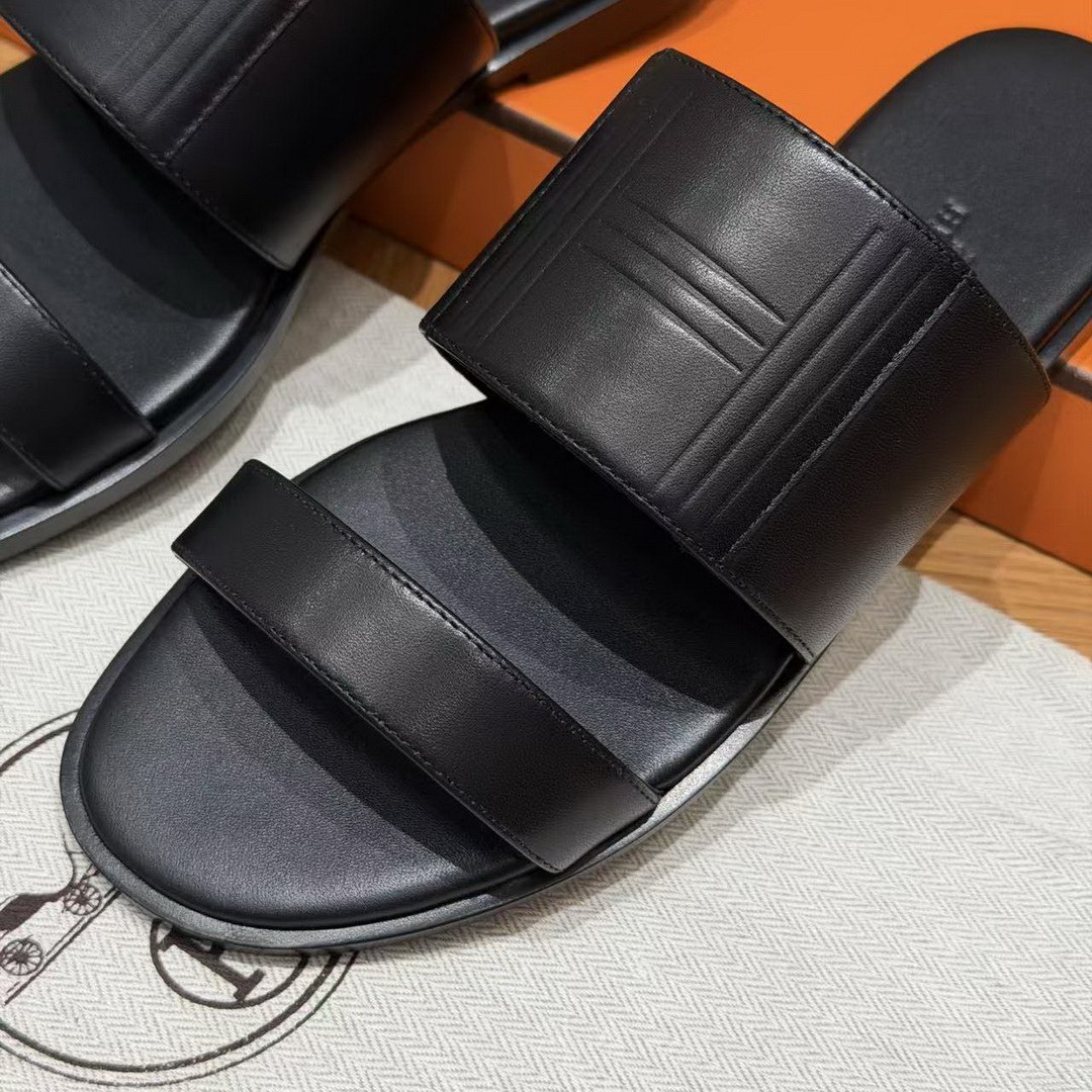 Hermes Mona Sandal Women Swift Calfskin Noir H261092Z 02360 - Image 7