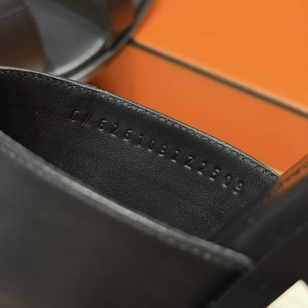 Hermes Mona Sandal Women Swift Calfskin Noir H261092Z 02360 - Image 3