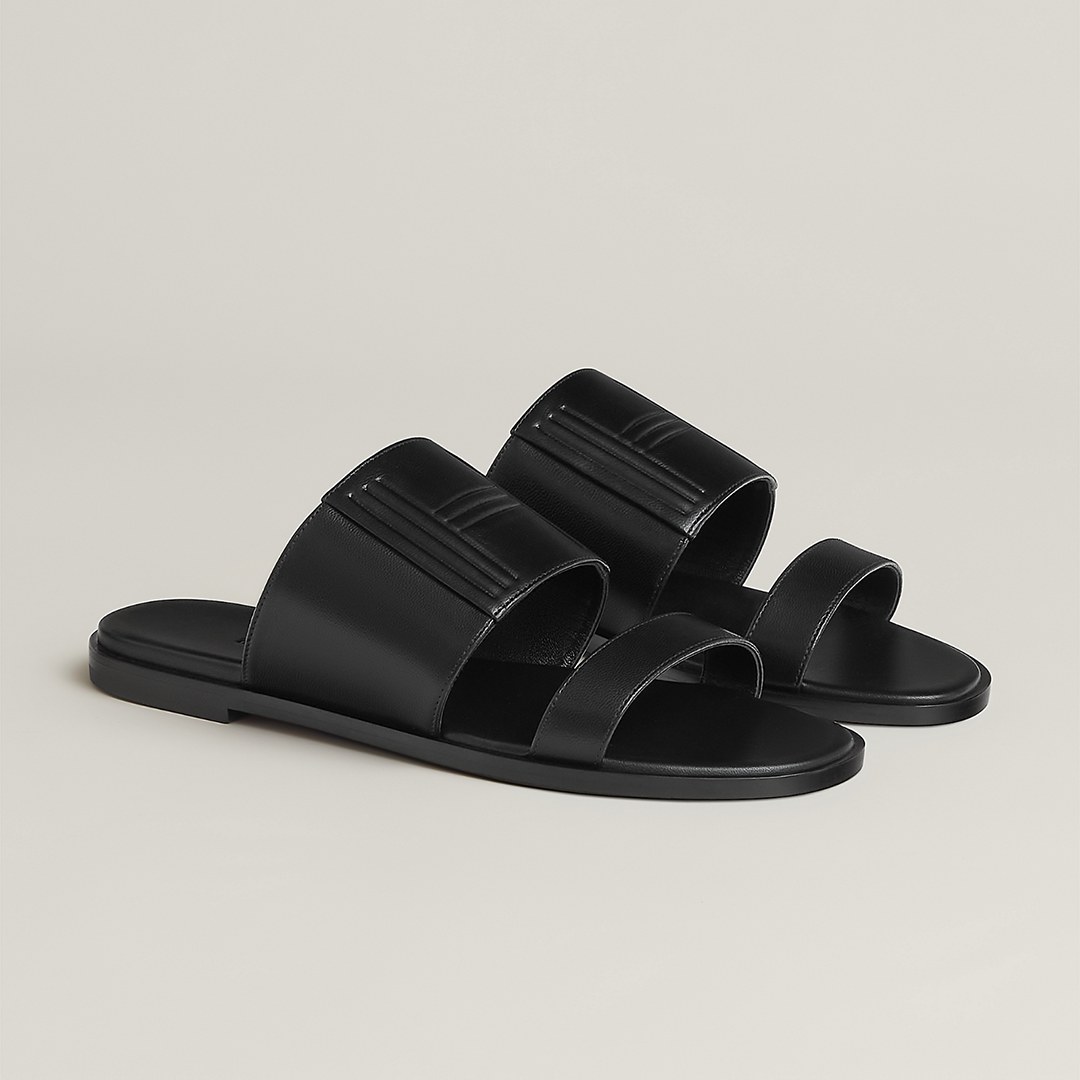 Hermes Mona Sandal Women Swift Calfskin Noir H261092Z 02360