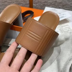 Hermes Monica 60 Sandal Women High Heel Sandal in Swift Goatskin Naturel H261094Z A3360 - Image 12