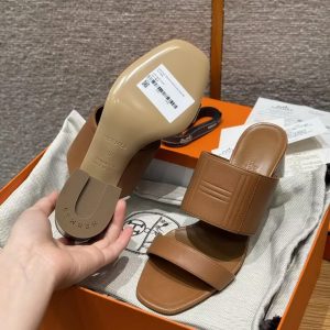 Hermes Monica 60 Sandal Women High Heel Sandal in Swift Goatskin Naturel H261094Z A3360 - Image 11