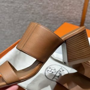 Hermes Monica 60 Sandal Women High Heel Sandal in Swift Goatskin Naturel H261094Z A3360 - Image 7