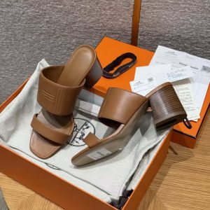 Hermes Monica 60 Sandal Women High Heel Sandal in Swift Goatskin Naturel H261094Z A3360 - Image 5