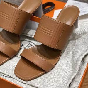 Hermes Monica 60 Sandal Women High Heel Sandal in Swift Goatskin Naturel H261094Z A3360 - Image 4
