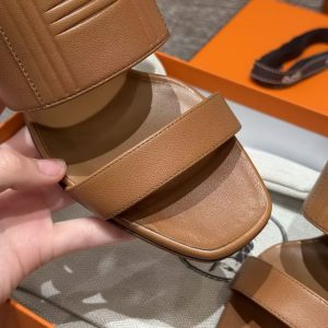 Hermes Monica 60 Sandal Women High Heel Sandal in Swift Goatskin Naturel H261094Z A3360 - Image 3