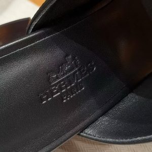 Hermes Monica 60 Sandal Women High Heel Sandal in Swift Goatskin Noir H261094Z 02355 - Image 4