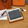 Hermes New H Passant Compact Wallet Handmade In Epsom Calfskin Leather 63 Vert Amanda