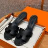 Hermes Oasis Sandal Women High Heel Sandal in Epsom Heritage Calfskin Black